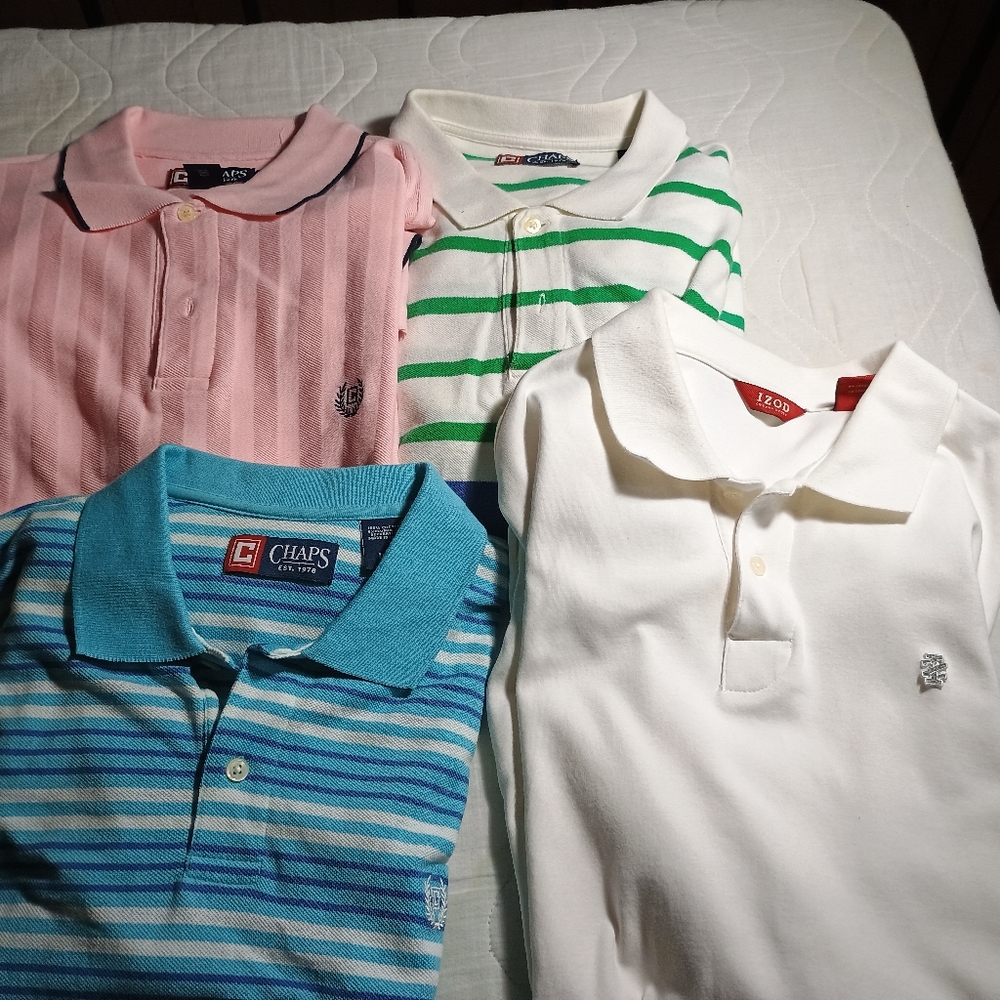 Bundle Of Cotton Polo Shirts Chaps & Izod 3 Large & 1 Extra Large